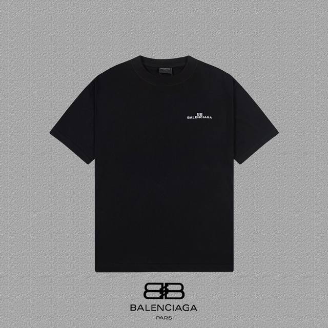 BALENCIAGA Paris Reflective BB Letter Printed Short sleeved T-shirt, woven and dyed with 280 grams of combed cotton, heavy-duty fabric, thread zero color difference details, perfect differentiation from market currency versions. Welcome to compare me