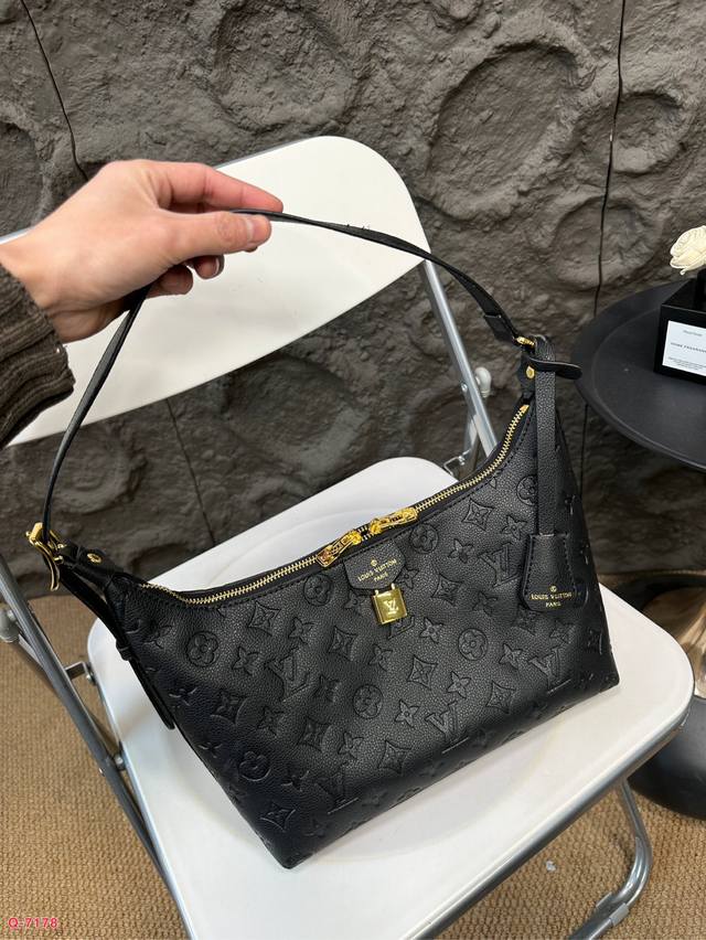Lv Underarm Bag Shoulder Bag Fashionable and Versatile Design with Retro Appearance, Beautiful and Versatile, Casual yet Elegant, Truly Beautiful. Size: 28 18Cm: