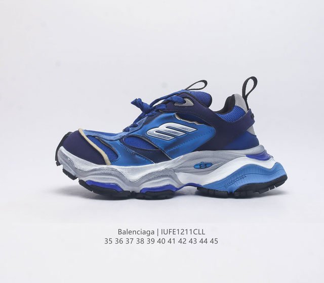 Company level Balenciaga 3XL latest sneaker series, 9th generation Balenciaga 3XL dad shoes, must-have for trendsetters, fast in dad shoes, old men's and women's styles, 9th generation dirty shoes with mesh fabric, thick soled high rise low cut coupl
