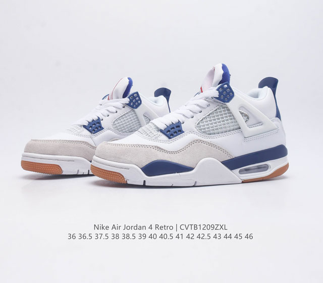 The Nike Air Jordan 4 Retro Og Michael Jordan AJ4 mid top retro casual sports culture basketball shoe adheres to the design concept of lightweight speed basketball shoes to reduce weight