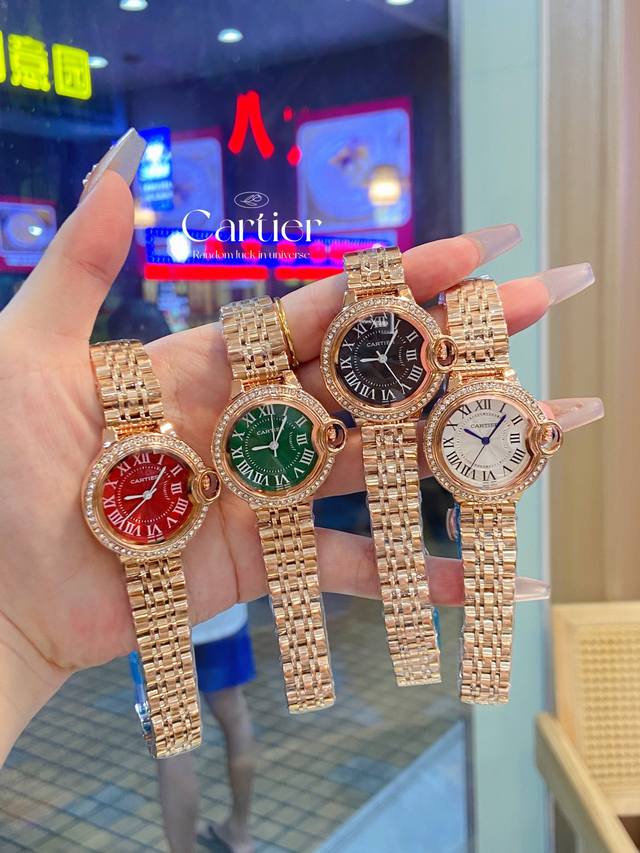 Cartier Women's Watch with Steel Belt Imported Quartz Movement Diameter 33Mm This watch is loved by women and shines with their unique personalities and charming charm in different occasions