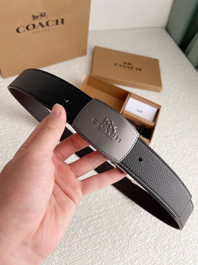 Special COACH Original Series 3.7cm with Body Counter Pair Mold Making German Imported Locomotive Line Exquisite Craftsmanship Overseas Purchasing Hottest Series with Double Hardware Buckle Suitable for Formal and Casual wear Adhering to the unique d