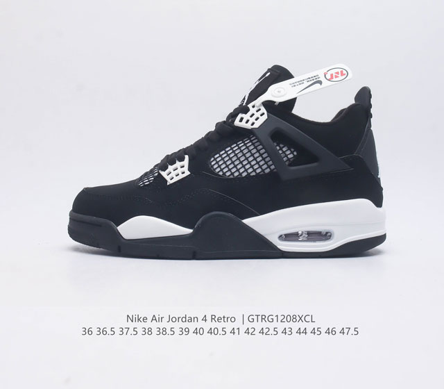 The Nike Air Jordan 4 Retro Og Michael Jordan AJ4 mid top retro casual sports culture basketball shoe adheres to the design concept of lightweight speed basketball shoes to reduce weight