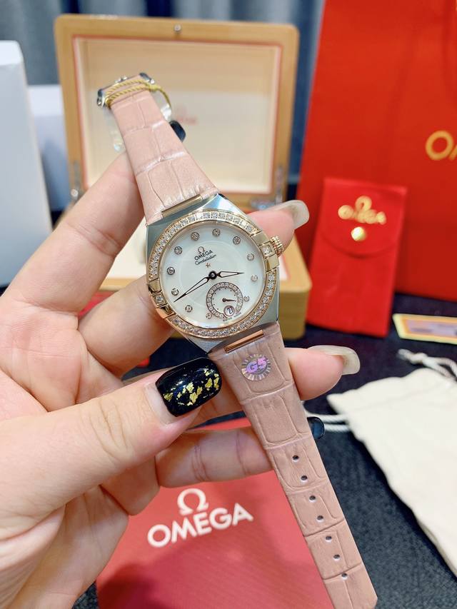 Approval of silver Mei Exclusive shot with diamond 50, identify quality and details Omega Constellation brand new women's watch, 5th generation Taiwan factory mechanical high version fully arrived, original one-to-one refined and super explosive star