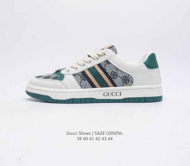 Gucci Versatile Casual Sneakers Celebrity Same Style on Xiaohongshu Popular Thick soled Height Rising Sneakers True Label 2023 SS New Color Classic High Luxury Brand Gucci Retro Casual Sneakers Size 39-44 Editor