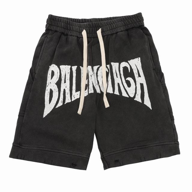 Balenciaga washed hand-painted distressed shorts Size: S-L
