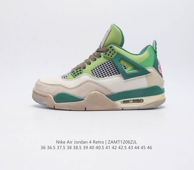 The Nike Air Jordan 4 Aj4 generation retro casual sports culture basketball shoe adheres to the design concept of lightweight speed basketball shoes to reduce weight while improving comfort. The midsole continues the previous work