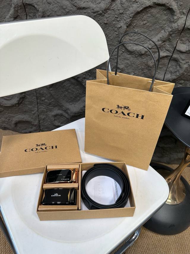 Upgraded Dual Headed Coach!! High version! Belt Hey Ha Original Single Leather Belt~The hottest among popular belts~The quality is very good and comes with a complete set of packaging! The hardware will never fade, and the belt head is the same as th