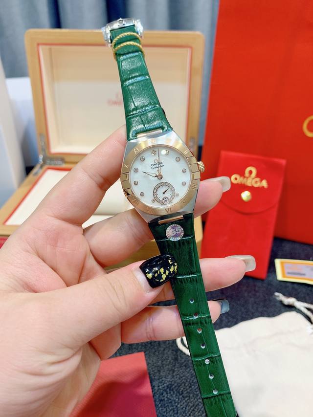 Approval of silver Mei Exclusive shot with diamond 50, identify quality and details Omega Constellation brand new women's watch, 5th generation Taiwan factory mechanical high version fully arrived, original one-to-one refined and super explosive star