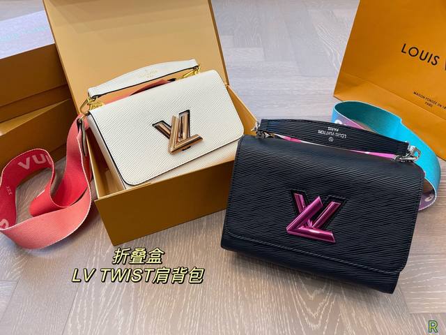 Folding box Lv Twist backpack is really advanced. Daily commuting is perfect. It's cool and low-key. Luxury. cool and cute. The ultimate beauty. The girl is you. Size: 23 16: