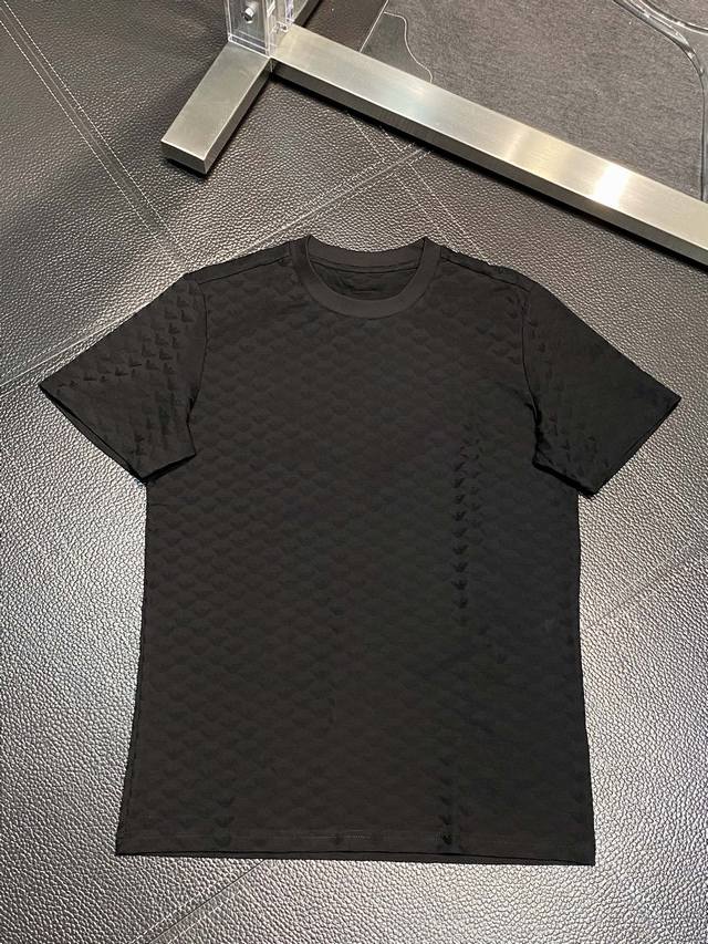 Armani exclusive new original men's casual short sleeved high-end customized high-end version fashionable and versatile explosive imported fabric with super soft and delicate feel, comfortable to wear skin friendly, high-end boutique OEM factory fine