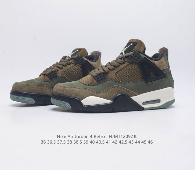 The Nike Air Jordan 4 Retro Og Michael Jordan AJ4 mid top retro casual sports culture basketball shoe adheres to the design concept of lightweight speed basketball shoes to reduce weight