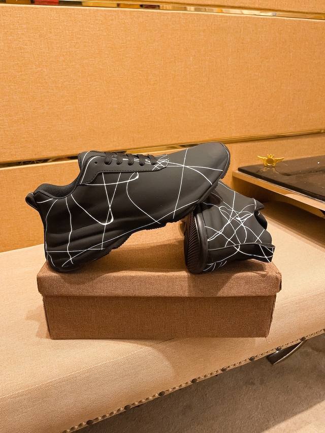 Factory approved Armani men's shoes high-end brand official website 1:1 latest masterpiece: The upper is made of imported Italian top layer cowhide, the original version is comfortable and breathable, and the original designated anti slip outsole ins