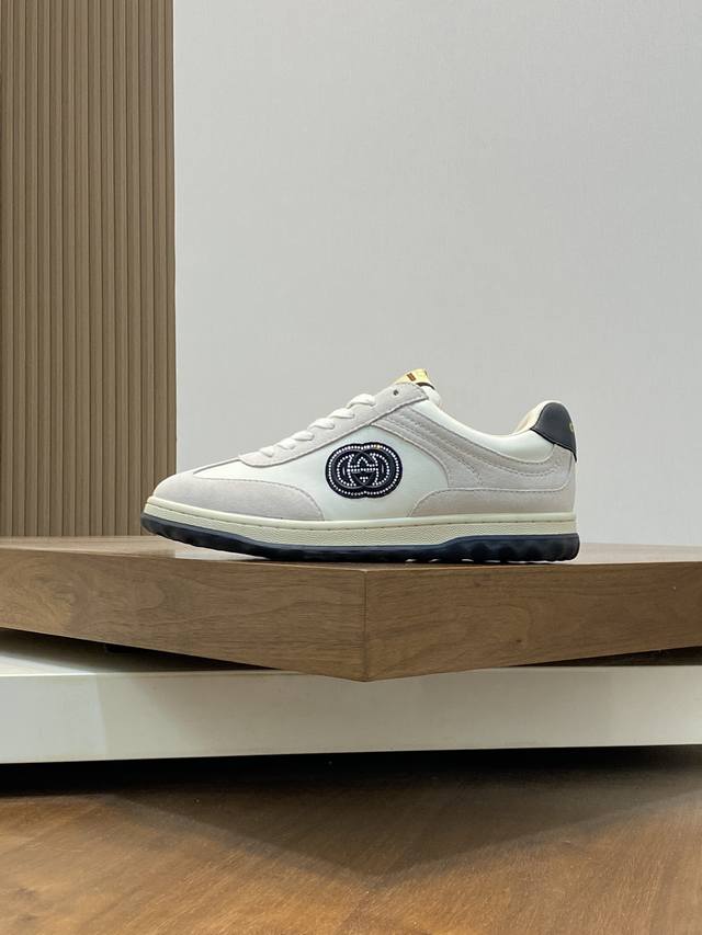 Gucci - High quality original - Upper: Nappa calf leather, Lychee grain calf leather, computer embroidery brand totem - Inner: Water dyed calf leather - outsole: Ultra light TPU rubber; Two tone molded outsole - Ultra high quality control workmanship