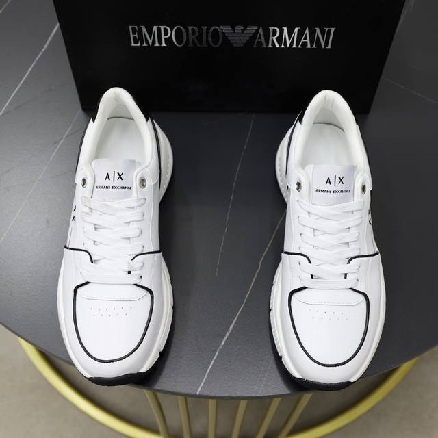Brand: Armani ARM NI Standard Code: 38-44 45 Customized Grade: Same as on official website Material: Original fabric Comfortable and breathable inner foam Lightweight and wear-resistant outsole Style Category: Men's fashion casual shoes Running sport