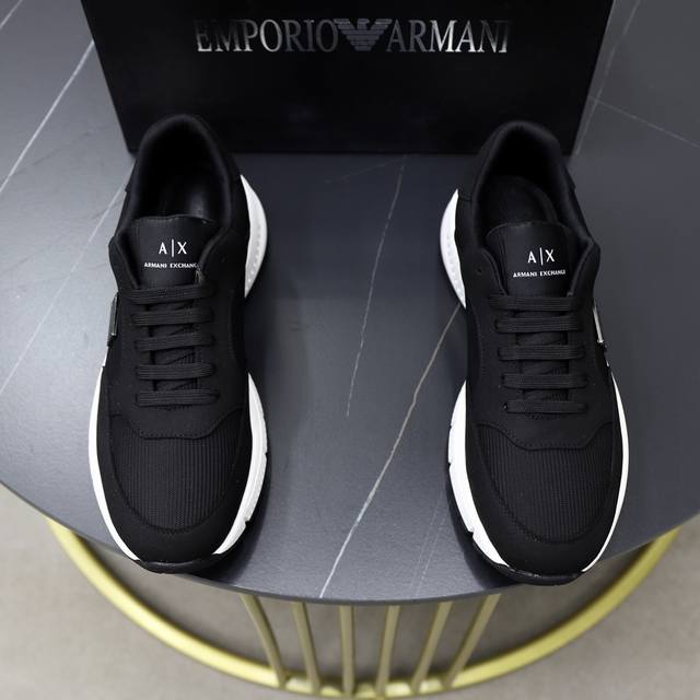Brand: Armani ARM NI Standard Code: 38-44 45 Customized Grade: Same as on official website Material: Original fabric Comfortable and breathable inner foam Lightweight and wear-resistant outsole Style Category: Men's fashion casual shoes Running sport