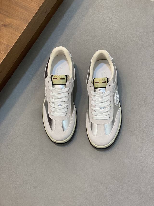 Gucci - High quality original - Upper: Nappa calf leather, Lychee grain calf leather, computer embroidery brand totem - Inner: Water dyed calf leather - outsole: Ultra light TPU rubber; Two tone molded outsole - Ultra high quality control workmanship