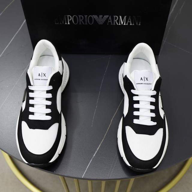 Brand: Armani ARM NI Standard Code: 38-44 45 Customized Grade: Same as on official website Material: Original fabric Comfortable and breathable inner foam Lightweight and wear-resistant outsole Style Category: Men's fashion casual shoes Running sport