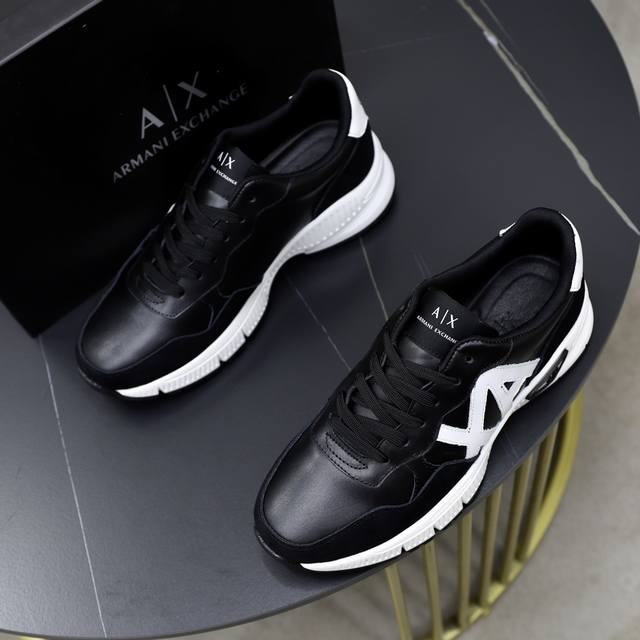 Brand: Armani ARM NI Standard size: 38-44 45 Customization level: Official website Same material: Original cowhide fabric Comfortable and breathable Inner lightweight and wear-resistant outsole Style category: Men's fashionable casual shoes Running s