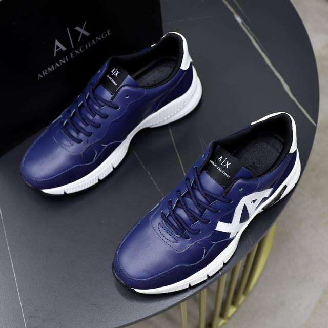 Brand: Armani ARM NI Standard Code: 38-44 45 Customized Grade: Same as on official website Material: Original cowhide fabric Comfortable and breathable inside lightweight and wear-resistant outsole Style Category: Men's fashionable casual shoes Runni