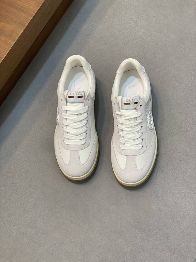 Gucci - High quality original - Upper: Nappa calf leather, Lychee grain calf leather, computer embroidery brand totem - Inner: Water dyed calf leather - outsole: Ultra light TPU rubber; Two tone molded outsole - Ultra high quality control workmanship