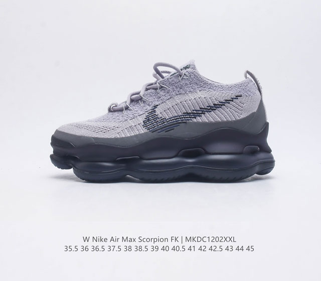 Company level Nike Air Max Scorpion Fk air cushioned sports shoes with thick soles and increased height for men and women. The next-generation air cushioned shoes are equipped with full-length air cushioned shoes, which will bring a wearing experienc