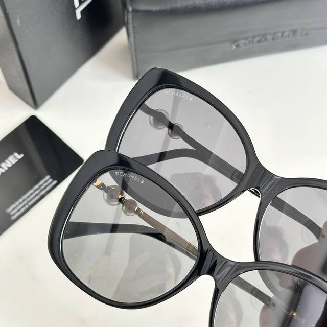 Detail image: Online popular spot sales Chanel Naza super beautiful Chanel ch5339-H double pearl sunglasses