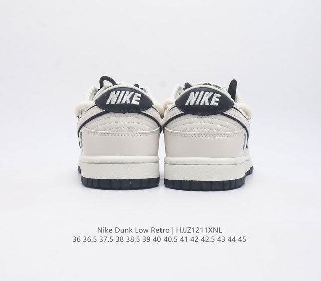 The company level Nike Dunk Low Retro sneakers were originally designed for hardwood courts and later became a fashion benchmark sweeping the streets. As a classic basketball shoe of the 1980s, the Nike Dunk Low Retro sneakers were originally designe