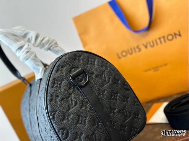 The embossed Lv Keepall black grey vintage Keepall35, this new size, perfectly balances daily life and travel. 100% practicality This template has something # Lv: