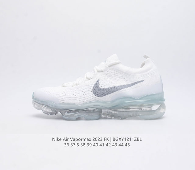 Nike men's and women's shoes, Nike Air Vapormax 2023 Fk Flyknit sports shoes, full-length long air cushion cushioning running shoes, perforated insoles with excellent breathability that can be pulled out for detailed inspection of elasticity. Flyk