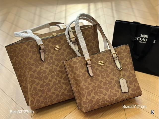 Coach Coach Mollie tote bag, large vegetable basket, no age limit! Size 33 * 27cm 25 * 21cm: