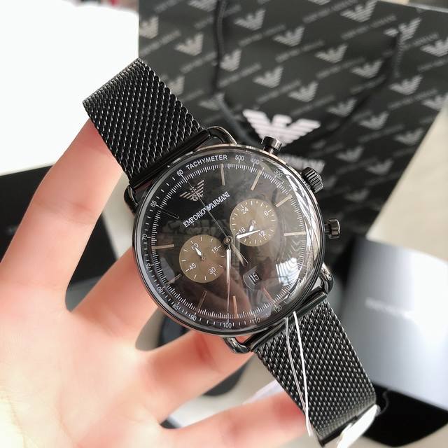 Original Armani Official Website Model: AR11142 Case: 316L Stainless Steel Mirror: Reinforced Mineral Glass Strap: 316L Stainless Steel Mesh Strap Buckle: Needle Buckle Size: 43mm * 11mm: