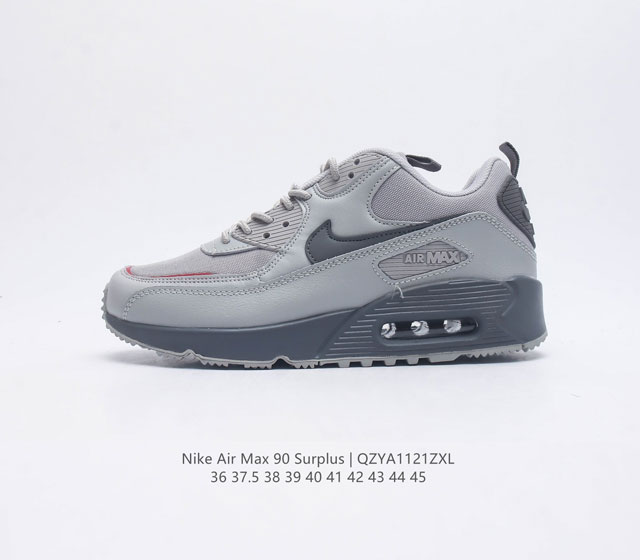 The Nike Air Max 90 Surplus men's and women's casual running shoes feature breathable, comfortable, shock-absorbing, and durable soles. The shoes are designed with seamless waterproof Tech Tuff blocking