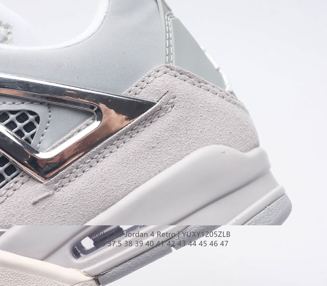 The Nike Air Jordan 4 Aj4 generation retro casual sports culture basketball shoe adheres to the design concept of lightweight speed basketball shoes to reduce weight while improving comfort. The midsole continues the previous work