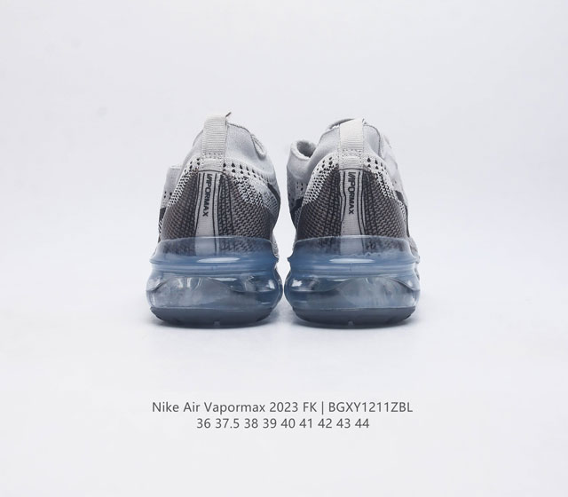 Nike men's and women's shoes, Nike Air Vapormax 2023 Fk Flyknit sports shoes, full-length long air cushion cushioning running shoes, perforated insoles with outstanding breathability that can be pulled out for details, elastic Flyk: