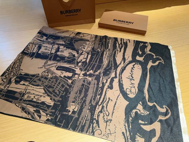 Delivery Gift Box Handbag Burberry Autumn/Winter Cashmere Blended Scarf Size 60 × 180cm