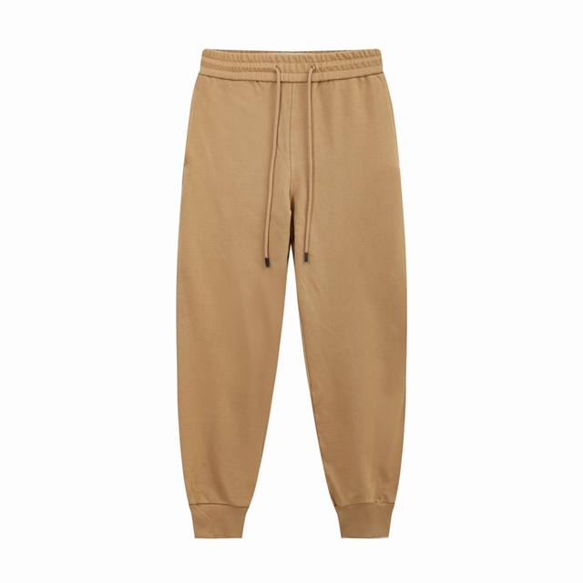 Burberry's classic solid color warhorse embroidered LoGO logo. Pants, high-quality vermilion cotton composite, special feel, super texture, comfortable, soft, breathable, casual loose fit, trendy unisex pants color: black: