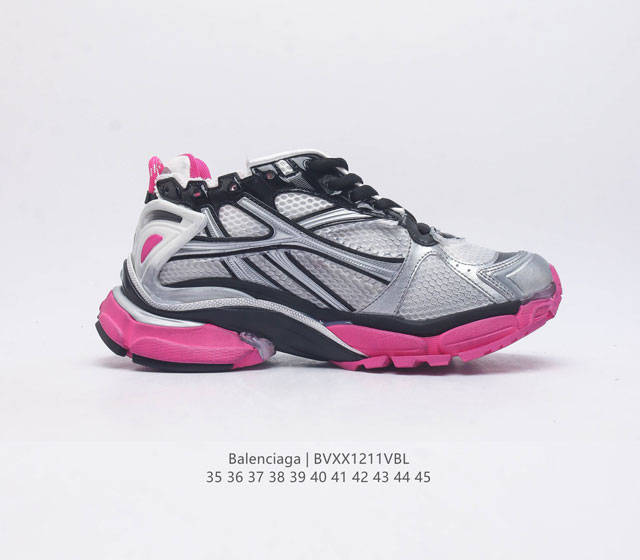 Balenciaga Balenciaga Runner Dad Shoes Comfortable Sports Running Shoes Non Leather Sports Shoes Mesh Material Wear Effect Shoe Head Edge Printed Size Back Floating Size Outer Printed Runner Logo Shoes