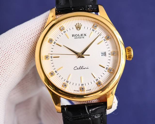 Platinum Rose Hot Recommended Rolex Rolex Cellini Series Upgraded Version! Strong attack! Business and leisure dual-use! high-end and classy! You deserve it! In terms of details, the size is 40Mm wide and the movement is equipped with 8215. Stability