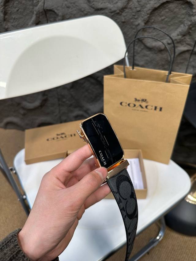 Upgraded Dual Headed Coach!! High version! Belt Hey Ha Original Single Leather Belt~The hottest among popular belts~The quality is very good and comes with a complete set of packaging! The hardware will never fade, and the belt head is the same as th