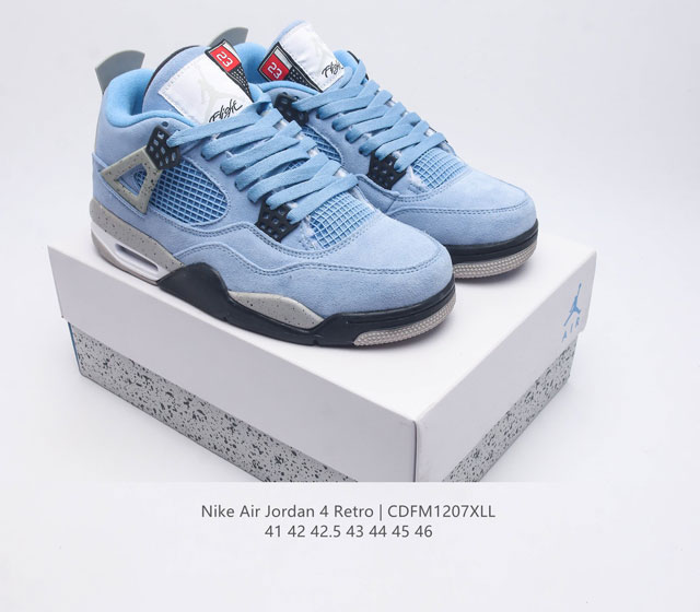 Velvet Nike Jordan 4 Aj4 retro casual sports culture basketball shoes adhere to the design concept of lightweight speed basketball shoes to reduce weight while improving comfort