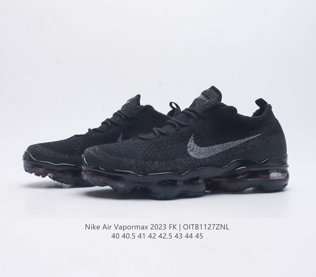 The Nike Vapormax 2023 Flyknit is a breathable and casual full-length air cushion running shoe. The perforated insole is breathable and can be pulled out for more details. The elastic Flyknit upper is soft