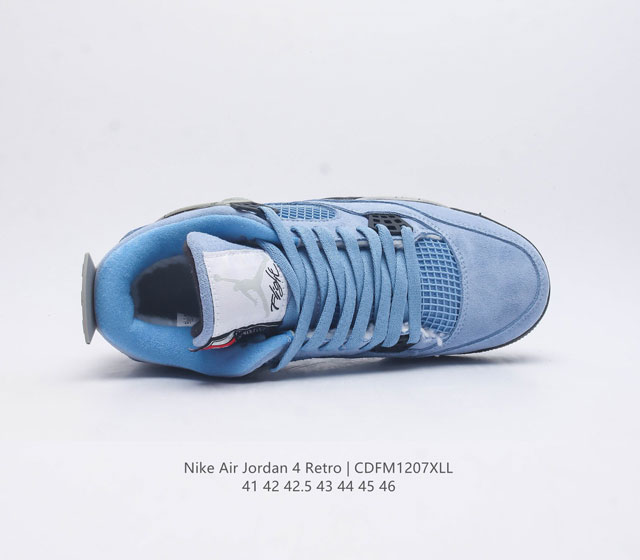 Velvet Nike Jordan 4 Aj4 retro casual sports culture basketball shoes adhere to the design concept of lightweight speed basketball shoes to reduce weight while improving comfort