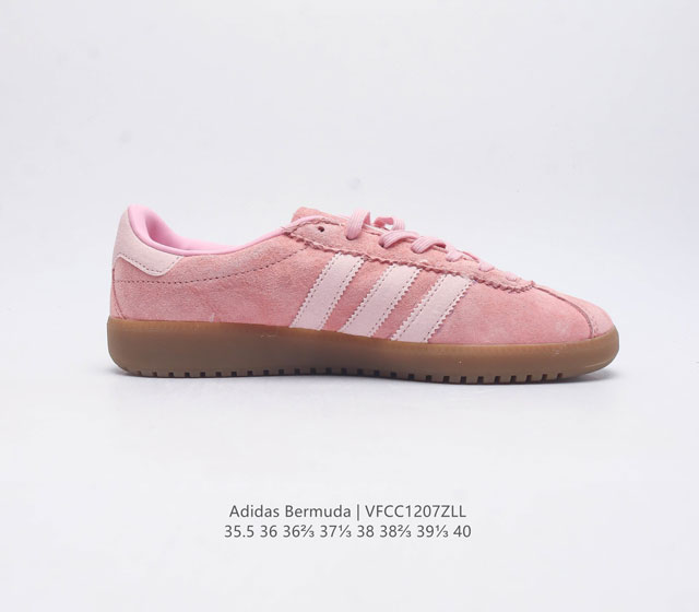 Adidas German Training Shoe Series Women's Shoes Fresh Macaron Style Adidas New Clover Bermuda Sports Board Shoes Secretly Launched Recently Adidas Originals Be