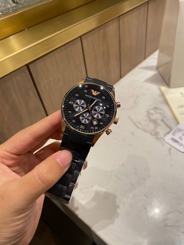 Original Armani rubber wrapped steel couple classic, imported quartz movement, precise timekeeping must sell: