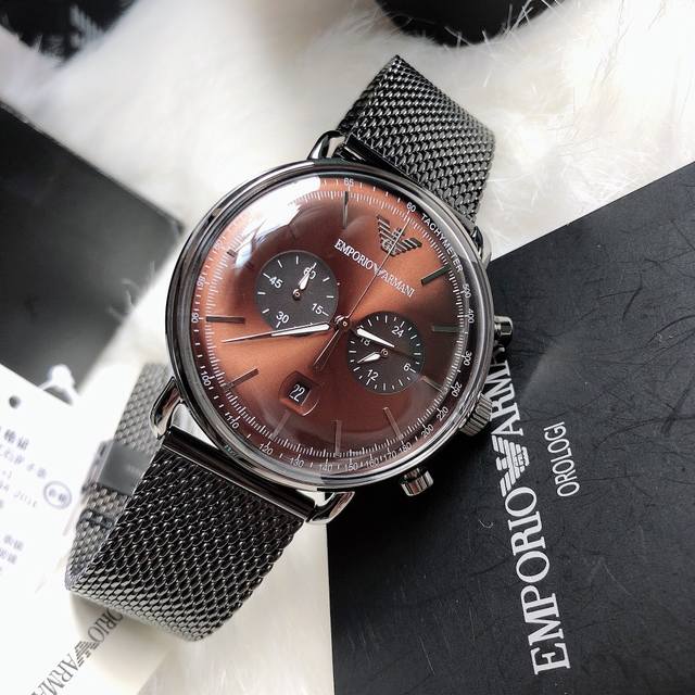 Original Armani 148000 Official Website Model: AR11141 Case: 316L Stainless Steel Mirror: Reinforced Mineral Glass Strap: Stainless Steel Mesh Buckle: Concealed Buckle Size: 43mm * 11: