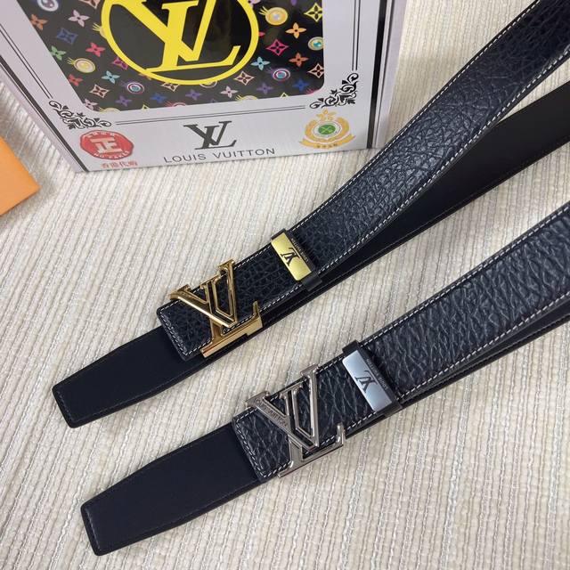 Product Name: Lv... Louis Original Material of Vuitton: Original Leather Belt with 100% Head Layer Leather Belt Guaranteed Genuine Leather, 24K Pure Steel Buckle, Counter Original Quality and Exquisite Craftsmanship, Fashionable Brand, Preferred Pack