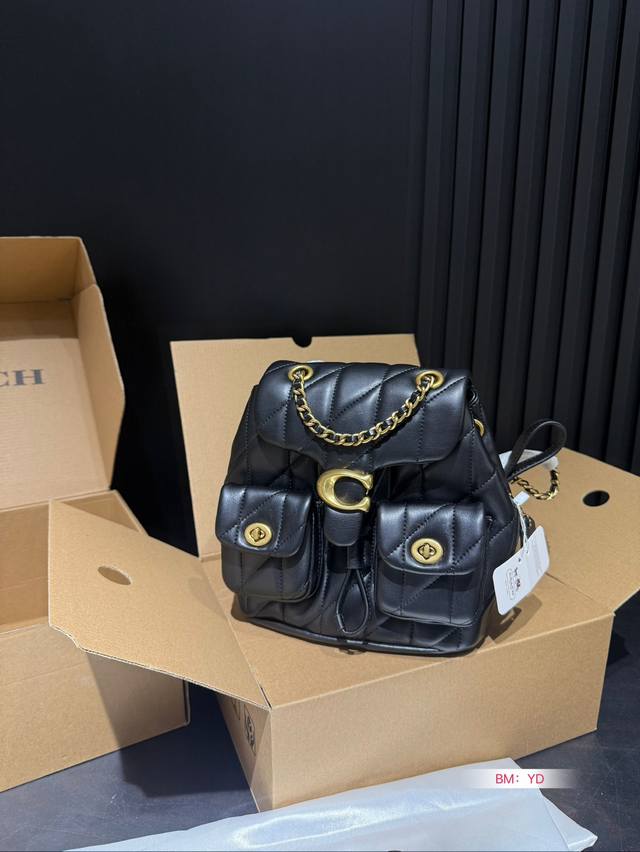 The Coach Coach Shoulder Tabby Backpack with Airplane Box is a versatile and versatile backpack that reshapes the coach design of the 1970s in a modern way. Its multifunctional style can be used as a backpack
