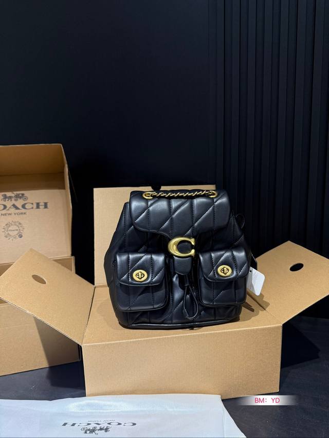The Coach Coach Shoulder Tabby Backpack with Airplane Box is a versatile and versatile backpack that reshapes the coach design of the 1970s in a modern way. Its multifunctional style can be used as a backpack