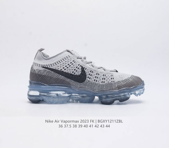 Nike men's and women's shoes, Nike Air Vapormax 2023 Fk Flyknit sports shoes, full-length long air cushion cushioning running shoes, perforated insoles with outstanding breathability that can be pulled out for details, elastic Flyk: